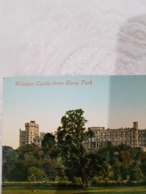 Antique Postcard, Windsor Castle from Home Park. Unposted