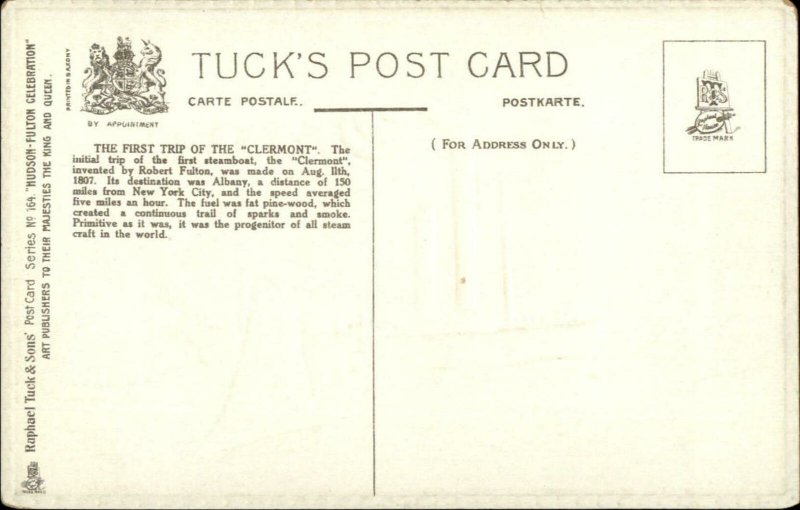 Hudon Fulton Celebration Raphael Tuck Gold Border c1910 Postcard #4