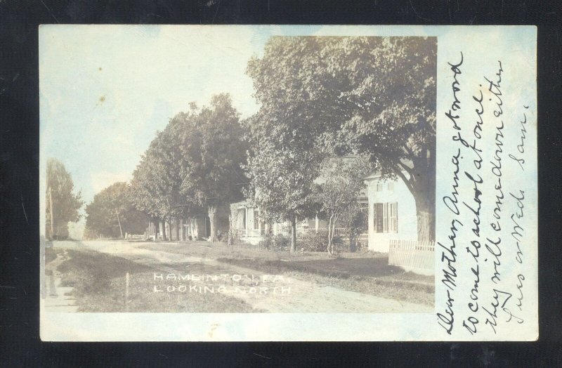 RPPC HAMLINTON PENNSYLVANIA PA. RESIDENCE STREET 1906 REAL PHOTO POSTCARD