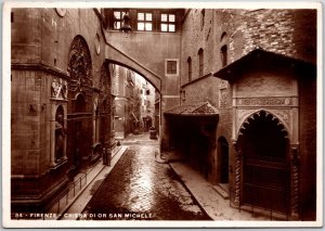 Firenze Chiesa Di Or San Michele Florence Italy Church Real Photo RPPC Postcard