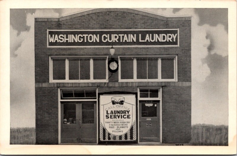 Postcard Washington Curtain Laundry 1209 South Kay Street in Tacoma, Washington 