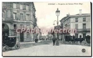 Postcard Old Cognac Avenue Victor Hugo