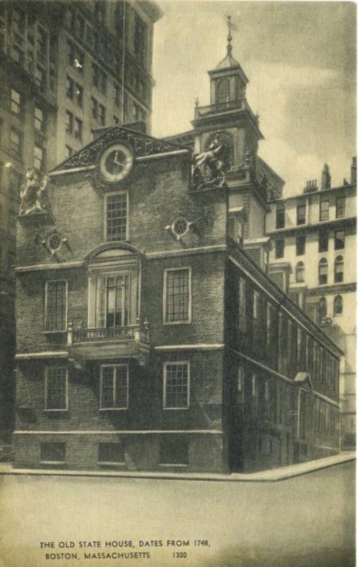  Boston MA ~ The Old State House ~ Massachusetts Postcard