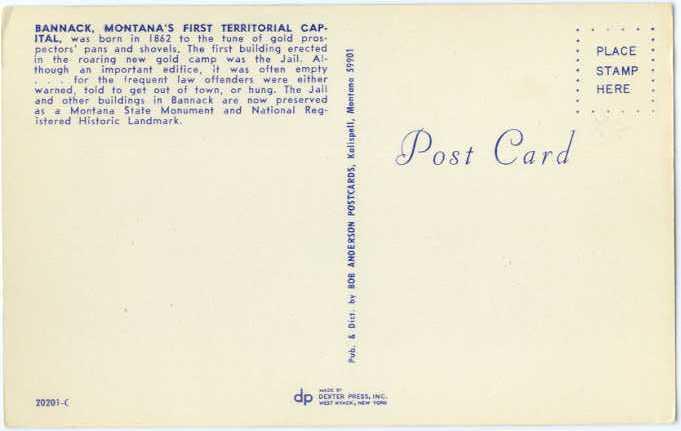 Bannack Montana's First Territorial Capital MT