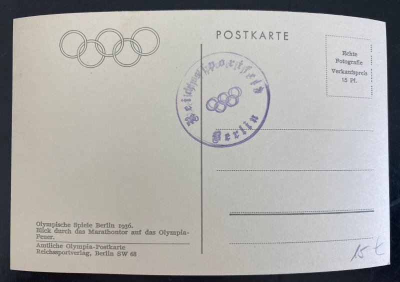 Mint Germany Real Picture Postcard RPPC Berlin Olympic Games Inauguration 1936 