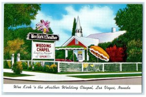 c1960 Wee Kirk O Heather Wedding Chapel Boulevard Las Vegas Nevada NV Postcard