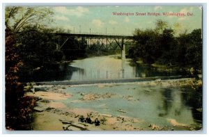 c1910 Washington Street Bridge River Wilmington Delaware DE Vintage Postcard 