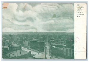 1911 Looking Up Franklin Street To City Park View Watertown New York NY Postcard