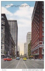 Main Street looking North from Ninth Street, Fort Worth, Texas, 30-40s