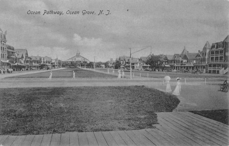 Ocean Grove New Jersey Pathway Boardwalk Antique Postcard K72453