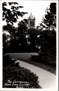 USA The Campanile Iowa State College Ames Iowa Vintage RPPC C030