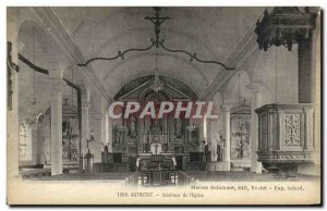 Old Postcard Autretot Interior of The Church