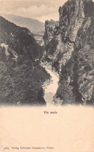 B008 Switzerland Via mala vintage postcard