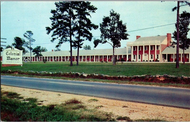 Colonial Manor Motel, Hwy 301 Weldon NC Vintage Postcard L68