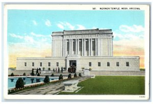 c1920 Exterior View Mormon Temple Building Mesa Arizona Antique Vintage Postcard