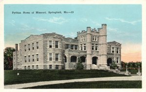 Vintage Postcard Pythian Home Of Missouri Springfield Missouri E. C. Kropp Co.