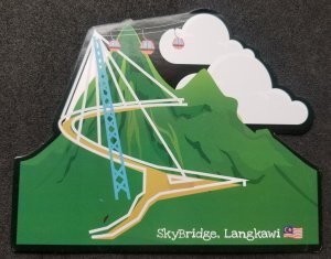 [AG] P173 Malaysia Kedah Langkawi Skybridge Tourism (postcard) *odd shape *New