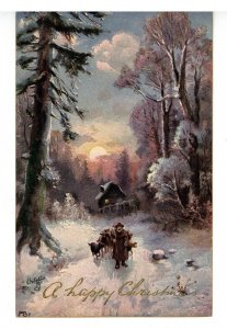 Greeting - Christmas, Tuck Winter's Reign Series 6926. Artist: A. DeBreanski Jr