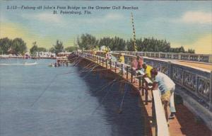 Fishing Off John's Pass Bridge On The Greater Gulf Beaches Saint Petersburg F...