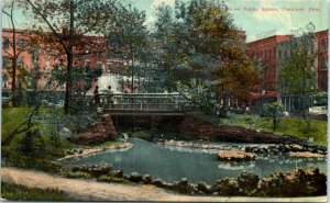 Cleveland Public Square Bridge Vintage Antique Scenic 1910s VTG Ohio OH Postcard