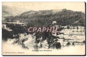 Old Postcard The Rhone in Bellegarde