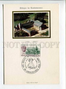 422427 FRANCE 1985 year abbey Abbaye de Landevennec First Day maximum card