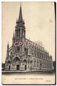 Old Postcard Bon Secours L & # 39Eglise Notre Dame