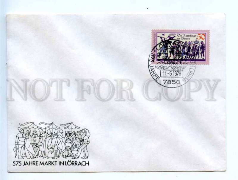 418125 GERMANY 1978 year 575 years Lorrach market COVER