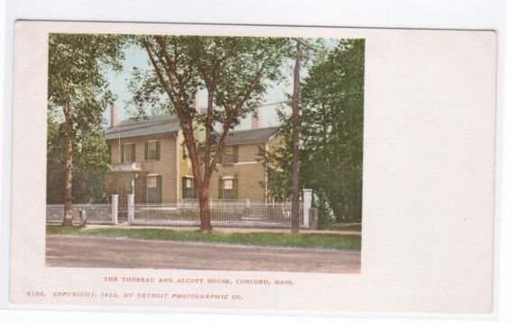 Thoreau Alcott House Concord Massachusetts Detroit Publishing 1900c postcard