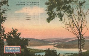 Vintage Postcard 1947 Beautiful Lake Fort Smith Deep in the Arkanzas Ozarks