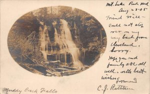 Mt Lake Park Maryland Muddy Creek Falls Real Photo Vintage Postcard AA64666