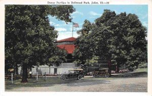 Dance Pavilion Dellwood Park Joliet Illinois 1930s postcard