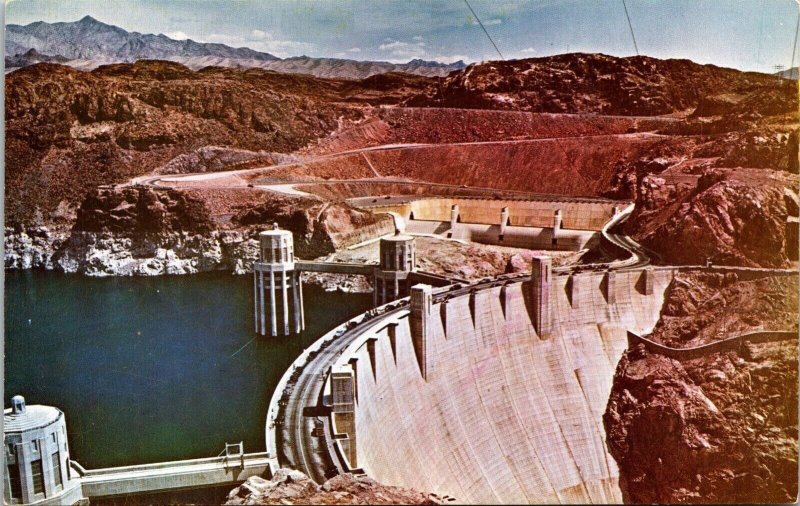 Crest Of Hoover Dam Nevada Historic Landmark Scenic Southwest Chrome Postcard 