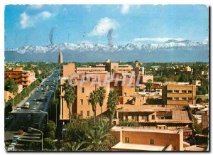 Postcard Modern Marrakech Avenue Mohammed V and Atlas