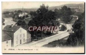 Old Postcard Epinal View Saint Laurent Cafe Char d & # 39Argent