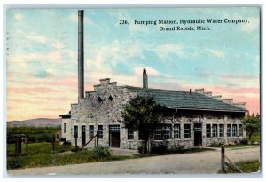 1913 Pumping Station Hydraulic Water Company Grand Rapids Michigan MI Postcard