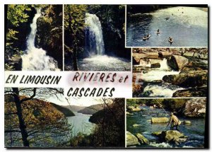 Postcard Modern Limousin Rivers and Waterfalls