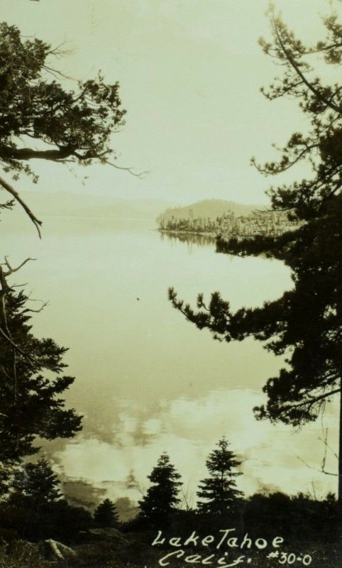 1910-20's RPPC Nice Shore Side Scene, Lake Tahoe, CA Real Photo Postcard P51