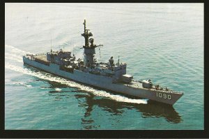 USS Ainsworth (FF-1090) US Navy Frigate 1970's Color Postcard Unposted