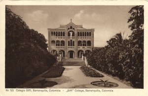 colombia, BARRANQUILLA, Colegio Biffi (1920s) Postcard