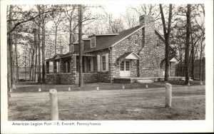 Everett Pennsylvania PA American Legion Post #8 Real Photo Vintage Postcard