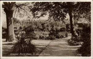Jersey Channel Islands Howard Davis Park 1930-50s Real Photo Vintage Postcard