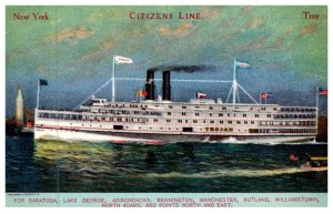 New York  Steamer Kent , Citizen's Line