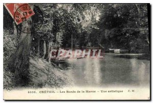 Old Postcard Creteil The Banks of the Marne Artistic view