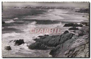 Old Postcard Quiberon Saint Pierre View of the Beach of Port Blanc