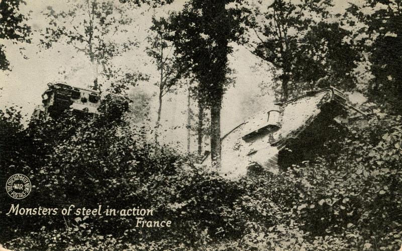 U.S. Military, WWI. France, Monsters of Steel in Action (Tanks)
