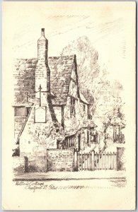 Melton's Cottage Chalfont Street Giles Artwork Painting Sketch Postcard
