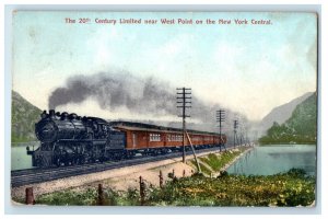 1908 The 20th Century Limited Near West Point on New York Central Postcard