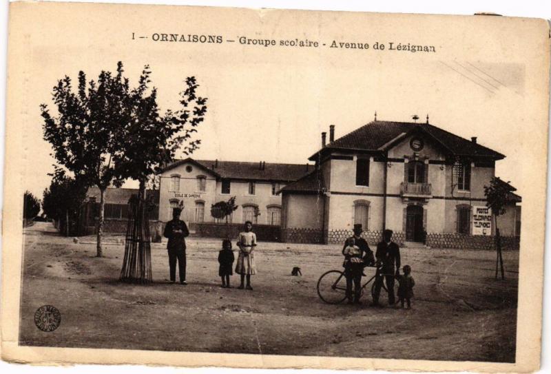 CPA Ornaisons-Groupe scolaire-Avenue de Lézignan (261040)