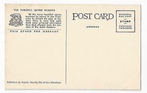 San Francisco CA The Parapet Sutro Heights Vintage PNC SF No 363 Postcard